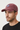 Male model - maroon cap three-quarter profile