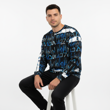 Male model - Sitting on white stool