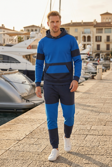 Matching set on marina promenade