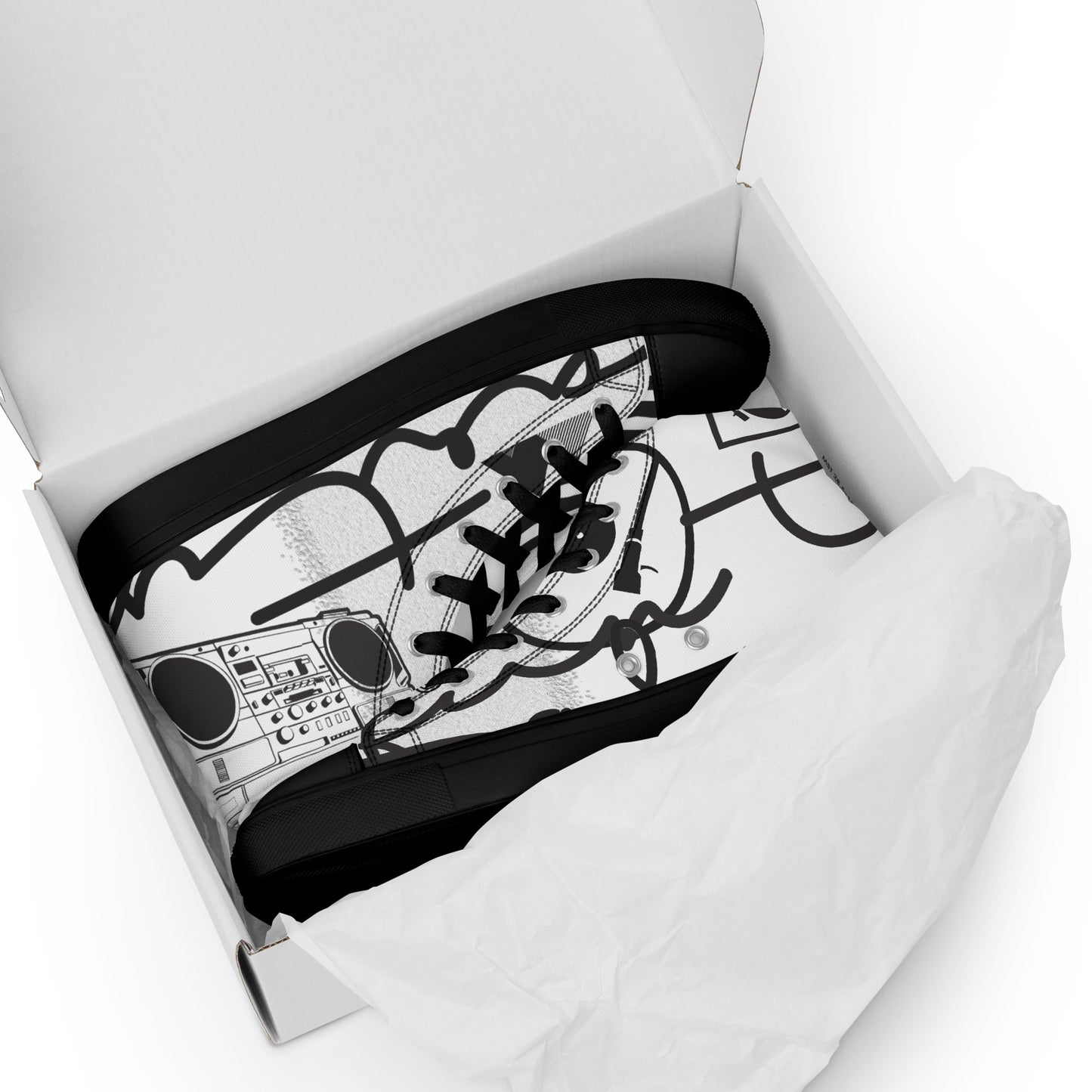 Beats Per Minute Men’s high-top canvas shoes