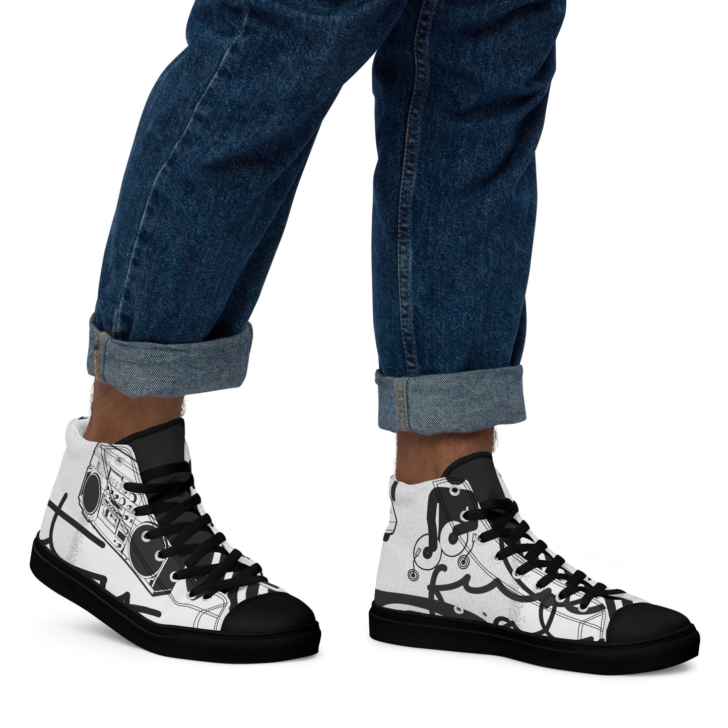 Beats Per Minute Men’s high-top canvas shoes