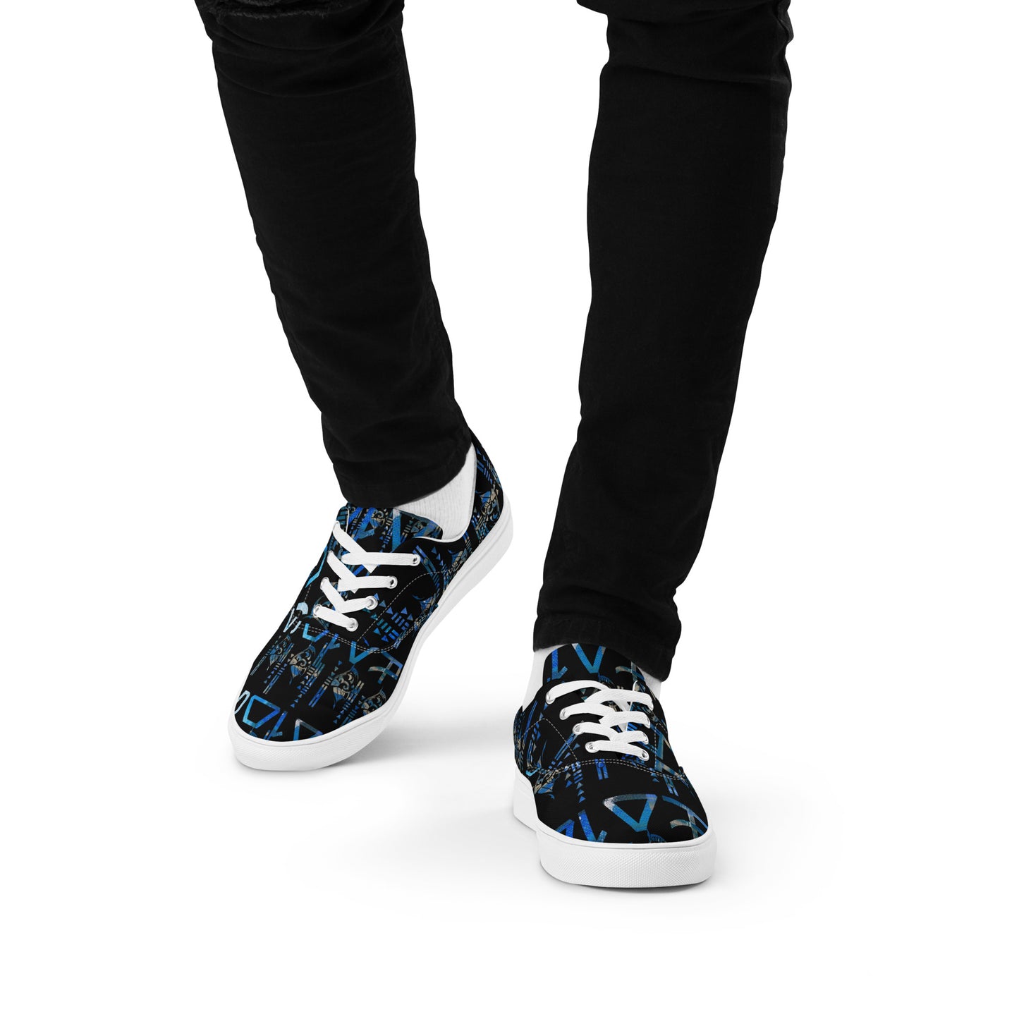 African Native Men’s lace-up canvas shoes
