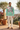 Mint camouflage hoodie with ivory linen trousers