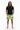 Model with dreadlocks in black tee