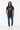 Model with dreadlocks in navy