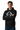 Muscular model in black hoodie