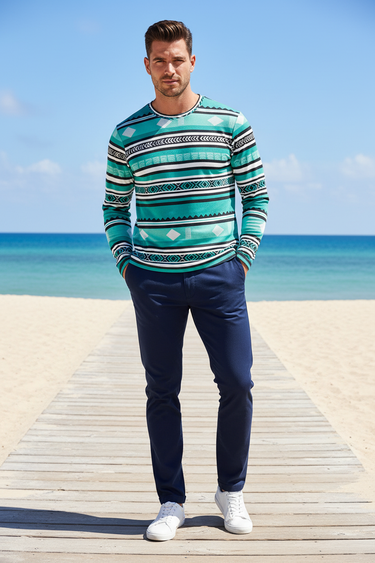 Navy Chinos Look