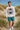 Oatmeal Heather sweatshirt with board shorts