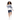 Ocean Wave Stripe Hoodie - Mixed-race female model with bike shorts