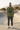 Olive T-shirt with charcoal joggers