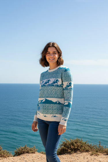 Pacific Wave Sweater – Female Coastal Cliff