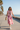 Pink floral skirt coastal look