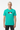 Platinum blonde model in teal