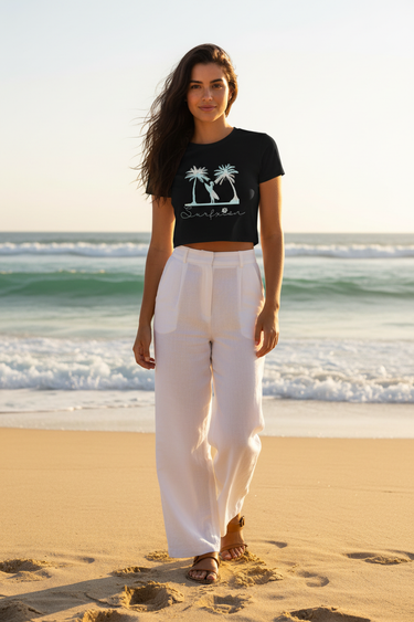 Poetic Surfer Crop Tee – Look 1