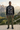 Quarter-zip alpine editorial with olive cargo pants