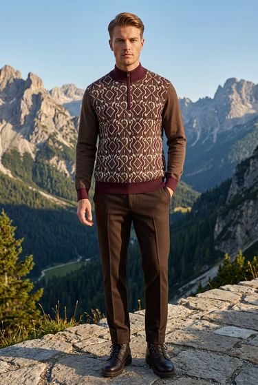 Quarter-zip sweater alpine editorial