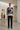 Quarter-zip sweater styled in a modern art gallery