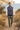 Quarter-zip with olive chinos