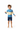 Rash Guard with Navy Boardshorts - Front
