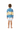 Rash Guard with White Boardshorts - Back