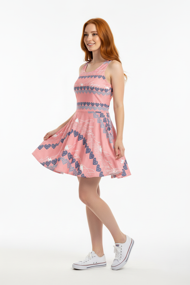Red Hair Model Three-Quarter View - Full Body