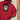 Red OddSon hoodie close-up