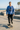 Royal blue crewneck skateboarding editorial