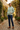 Sage hoodie with indigo jeans