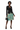 Skirt with black blazer and pointed-toe pumps