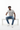 Sport grey sitting pose casual confident