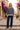 Sweatshirt styled with wide-leg denim
