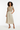 T-shirt with beige midi skirt and strappy heels