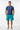 T-shirt with teal boardshorts front