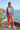 Tie-dye joggers styled with a denim jacket