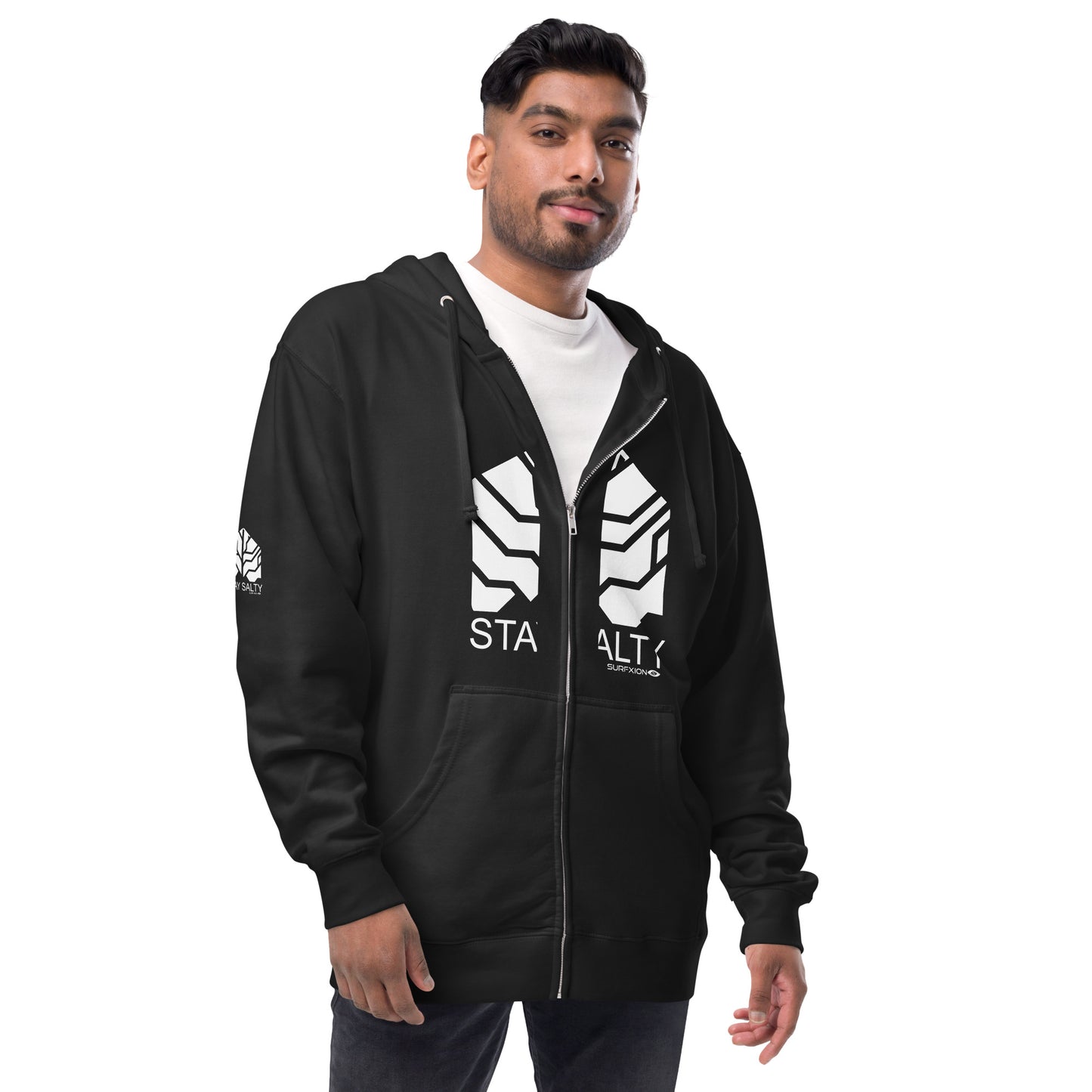 Stay Salty fleece zip up hoodie