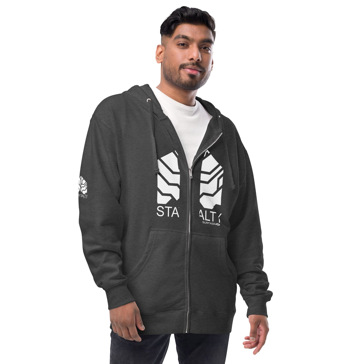 Stay Salty fleece zip up hoodie