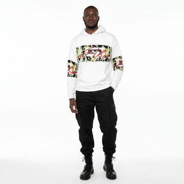 White ALPPEER hoodie - Black male model