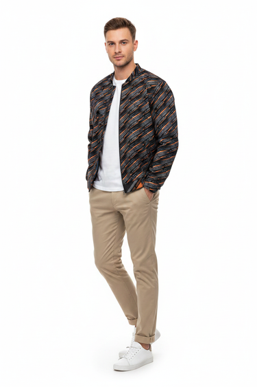 White male, three-quarter, chinos