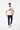 White Tee Navy Joggers