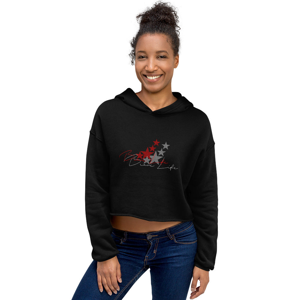 Alppeer-Brave Life Crop Hoodie