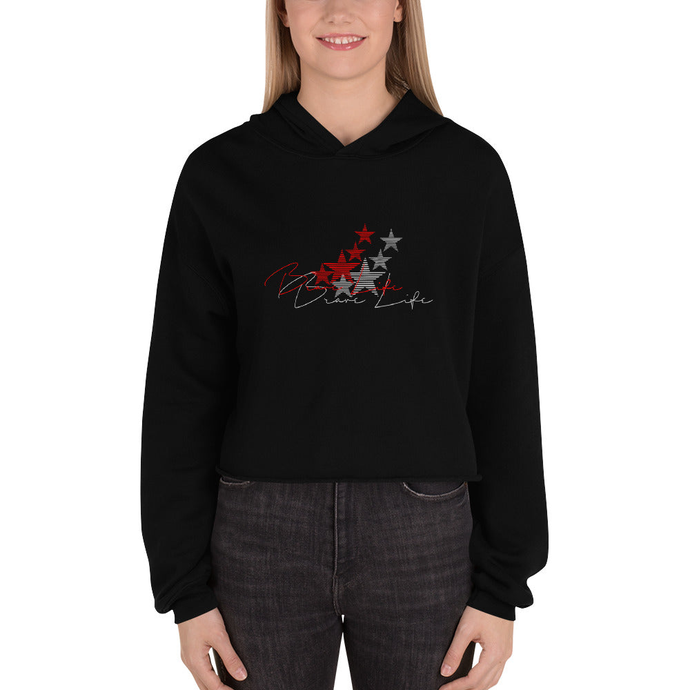 Alppeer-Brave Life Crop Hoodie