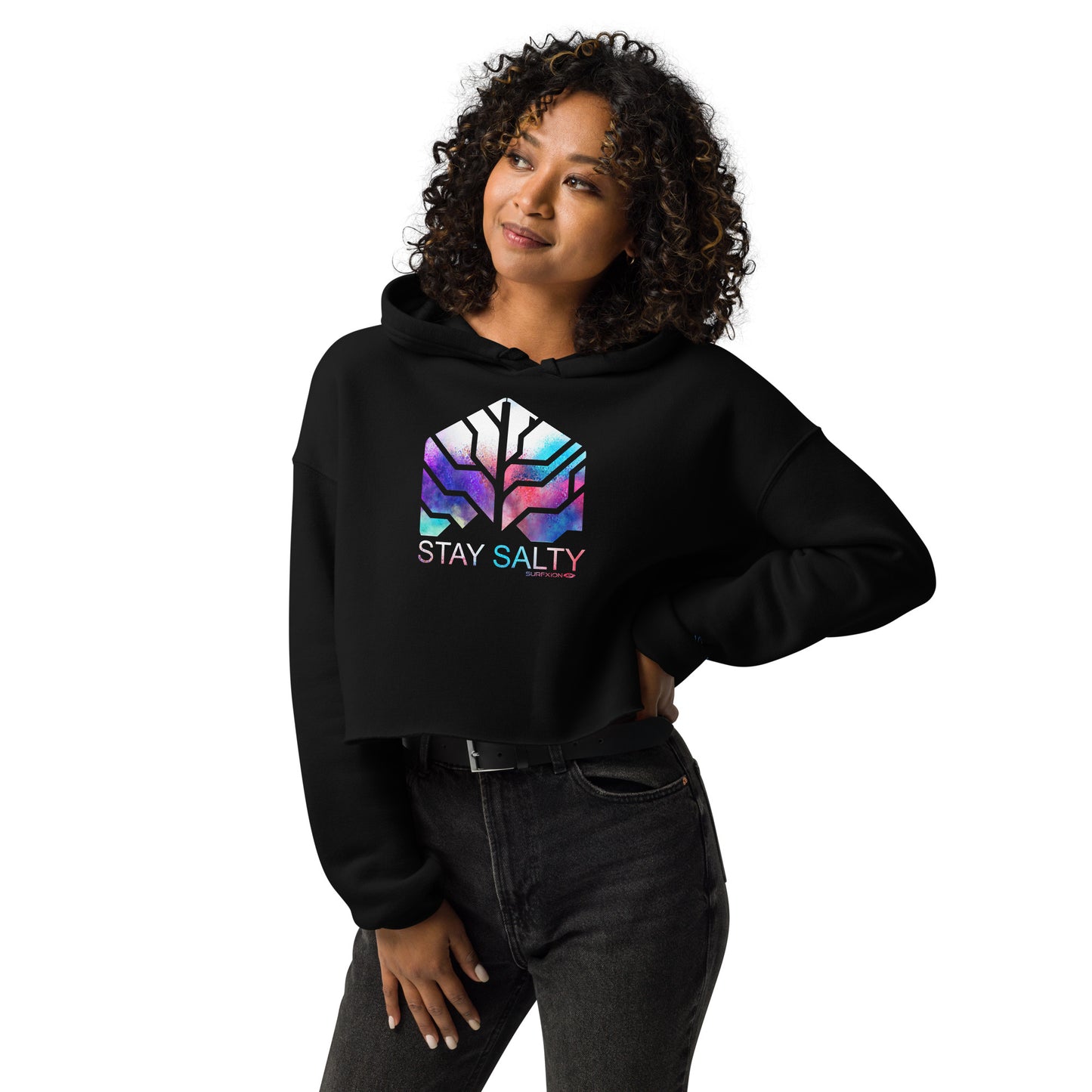 Stay Salty Crop Hoodie