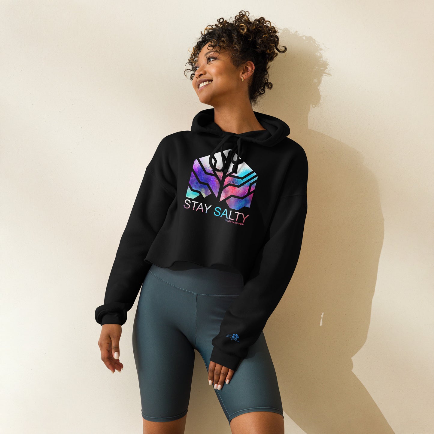 Stay Salty Crop Hoodie