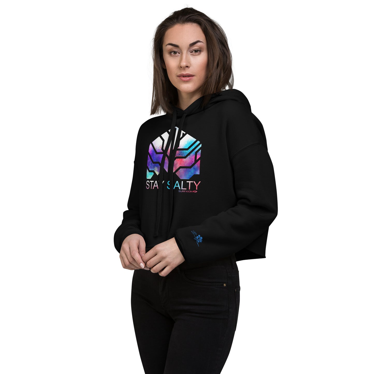 Stay Salty Crop Hoodie