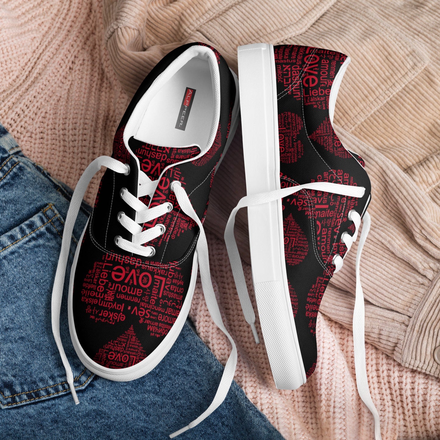 Love is native Women’s lace-up canvas shoes