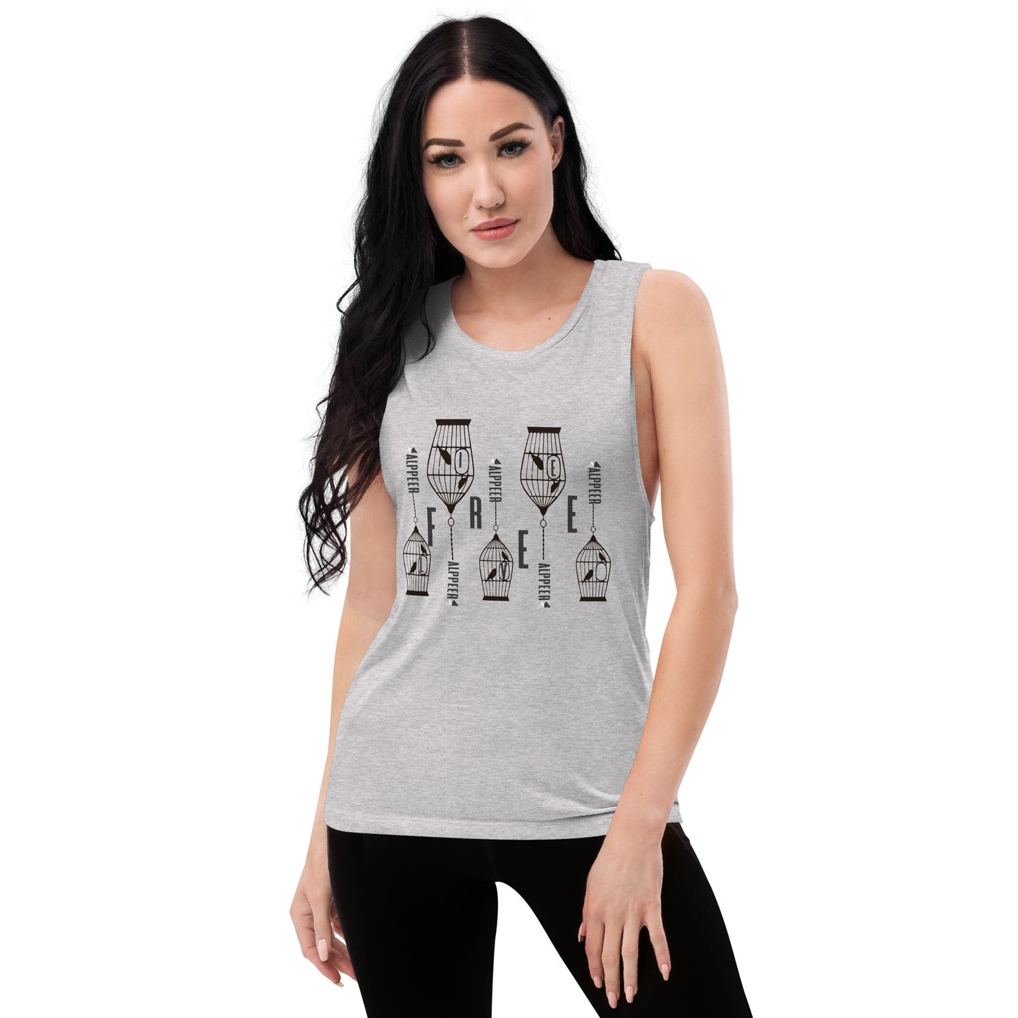 Alppeer's Live Free Ladies’ Muscle Tank