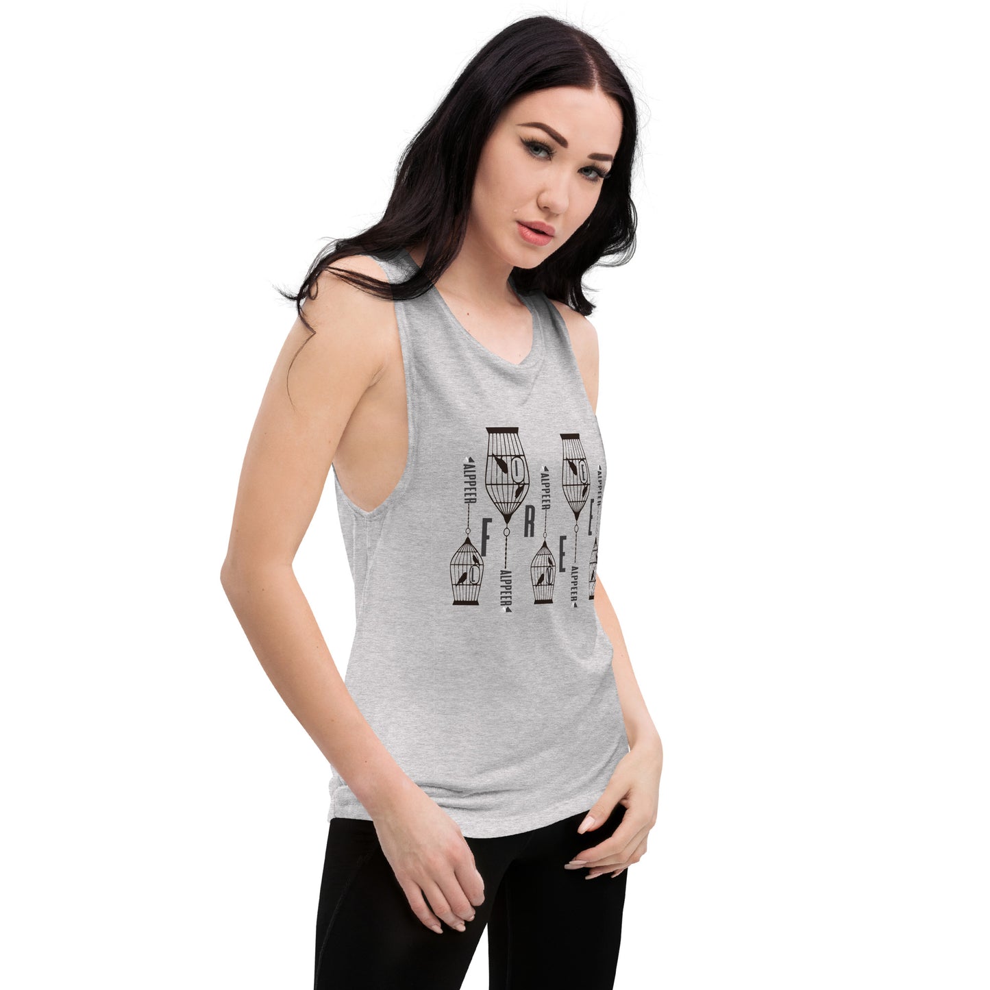 Alppeer's Live Free Ladies’ Muscle Tank