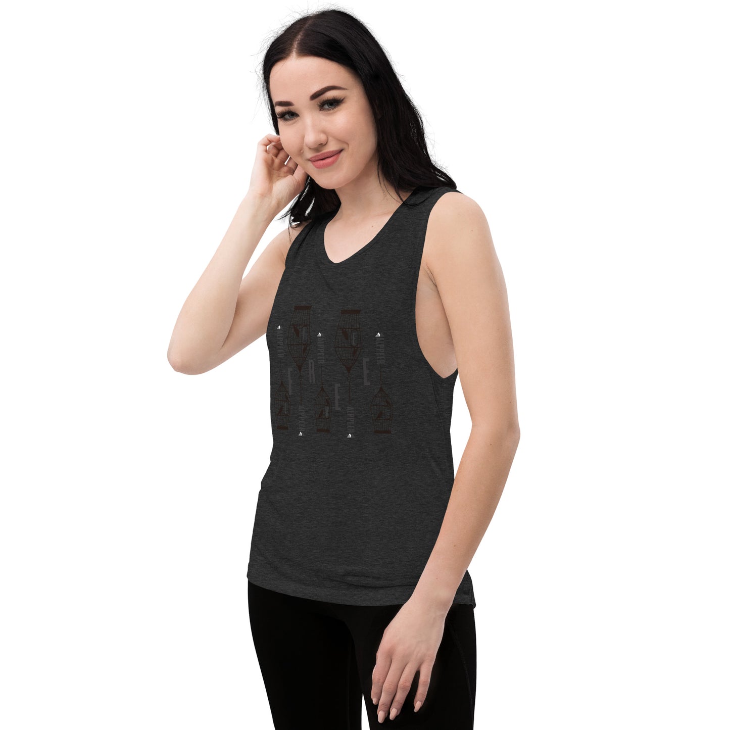 Alppeer's Live Free Ladies’ Muscle Tank
