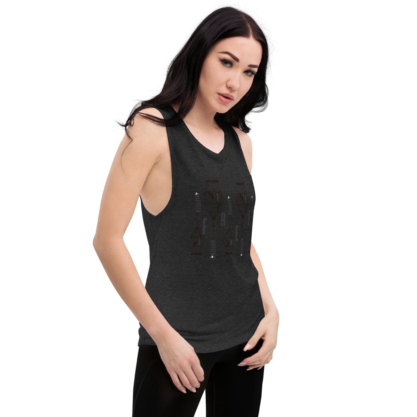 Alppeer's Live Free Ladies’ Muscle Tank