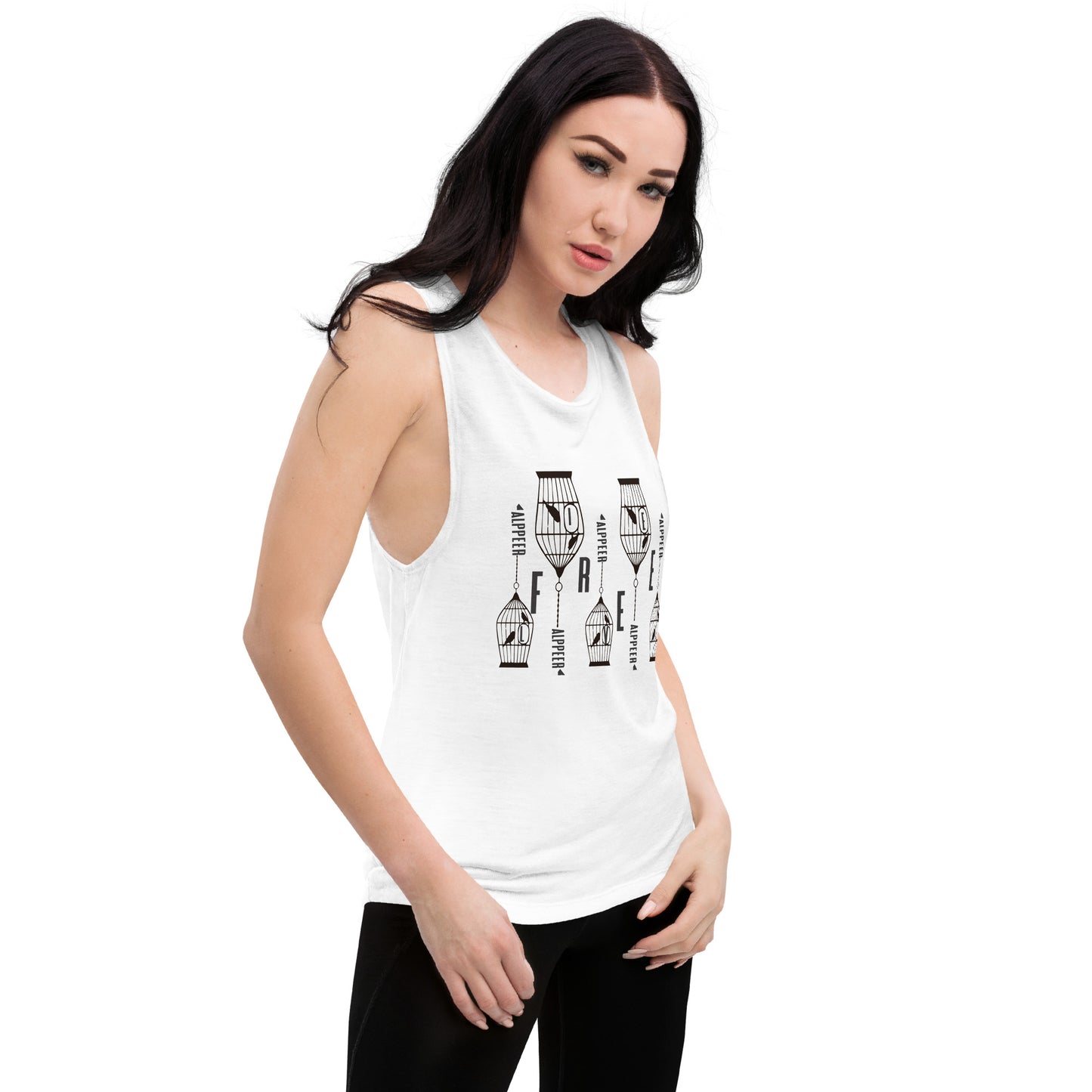 Alppeer's Live Free Ladies’ Muscle Tank